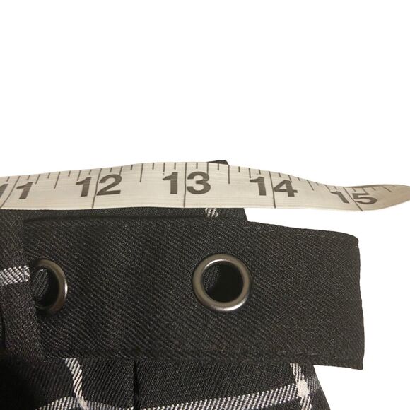 Hot Topic White Black Plaid Pleated Mini Skirt Grommet Belt M Punk‎ Goth Rock - Picture 8 of 10